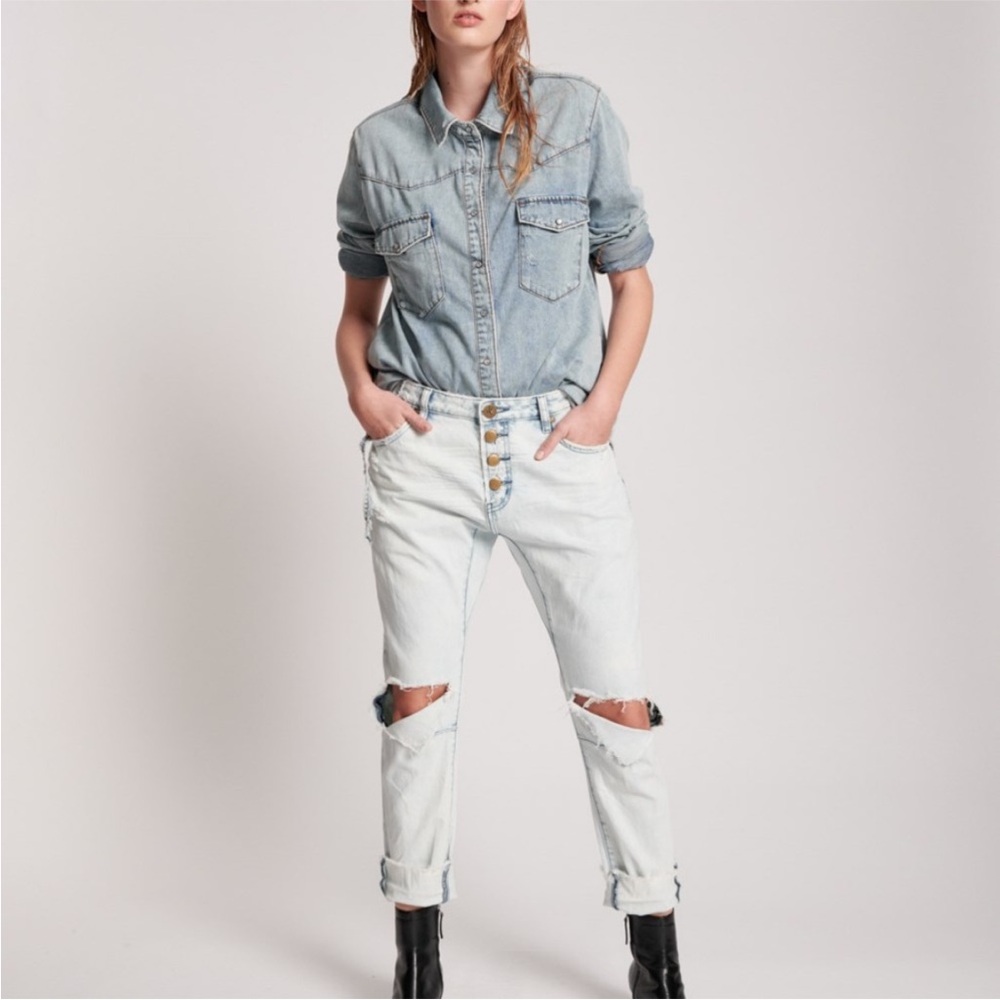 ONE TEASPOON saints boyfriend jeans